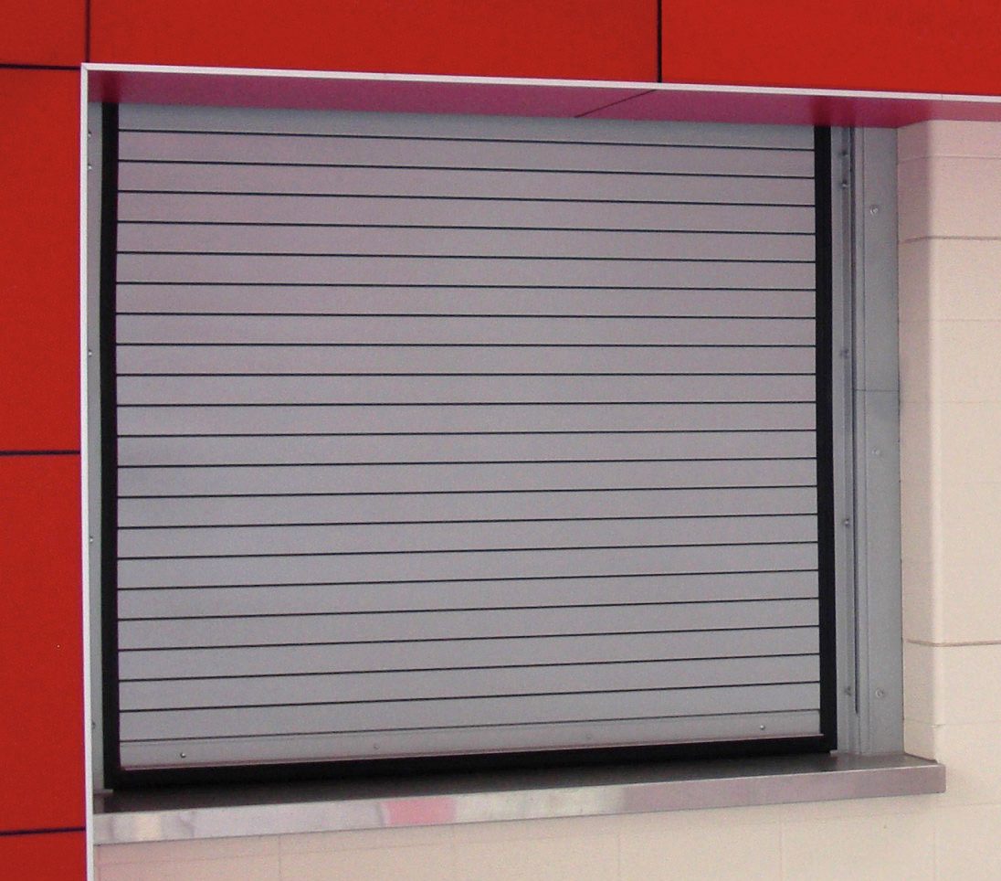Rolling commercial counter door installed at a storefront
